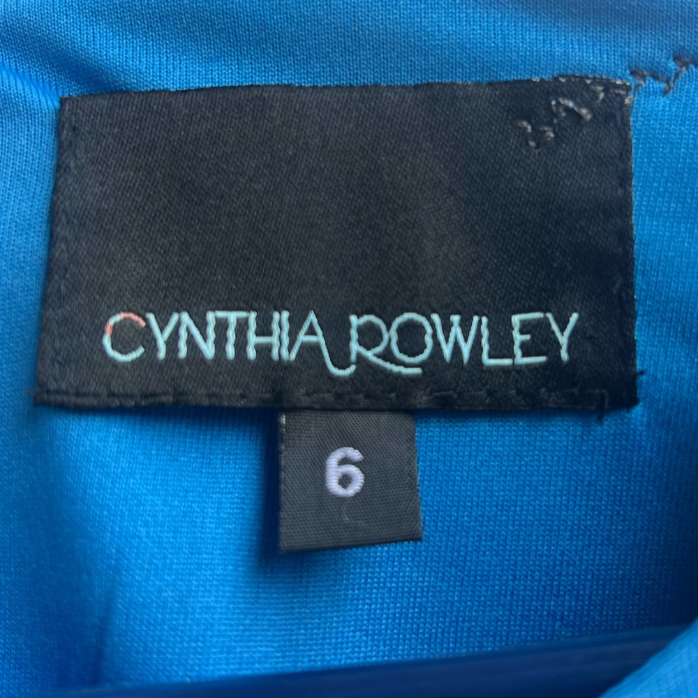 🆕🦋🌼 Cynthia Rowley Electric Blue Embroidered Fit & Flare Mini Dress Size 6 Prom - Picture 12 of 13